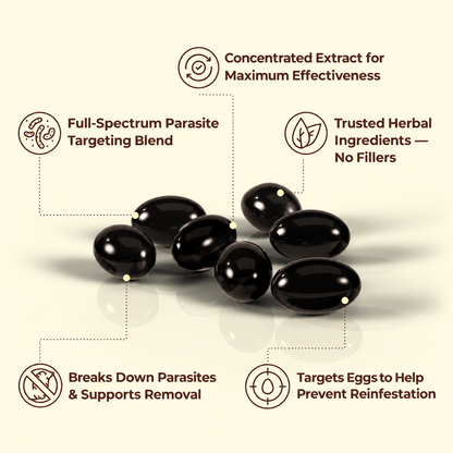 Flush Out Hidden Parasites & Larva in Just 14 Days with Wormwood Black Walnut Cloves